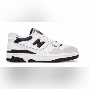 New Balance Men's 550 Sea Salt and Black Sneakers